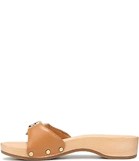 Dr. Scholl's Original Leather Pescura Buckle Hardware Platform Slide Sandals