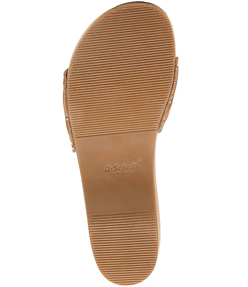 Dr. Scholl's Original Leather Pescura Buckle Hardware Platform Slide Sandals