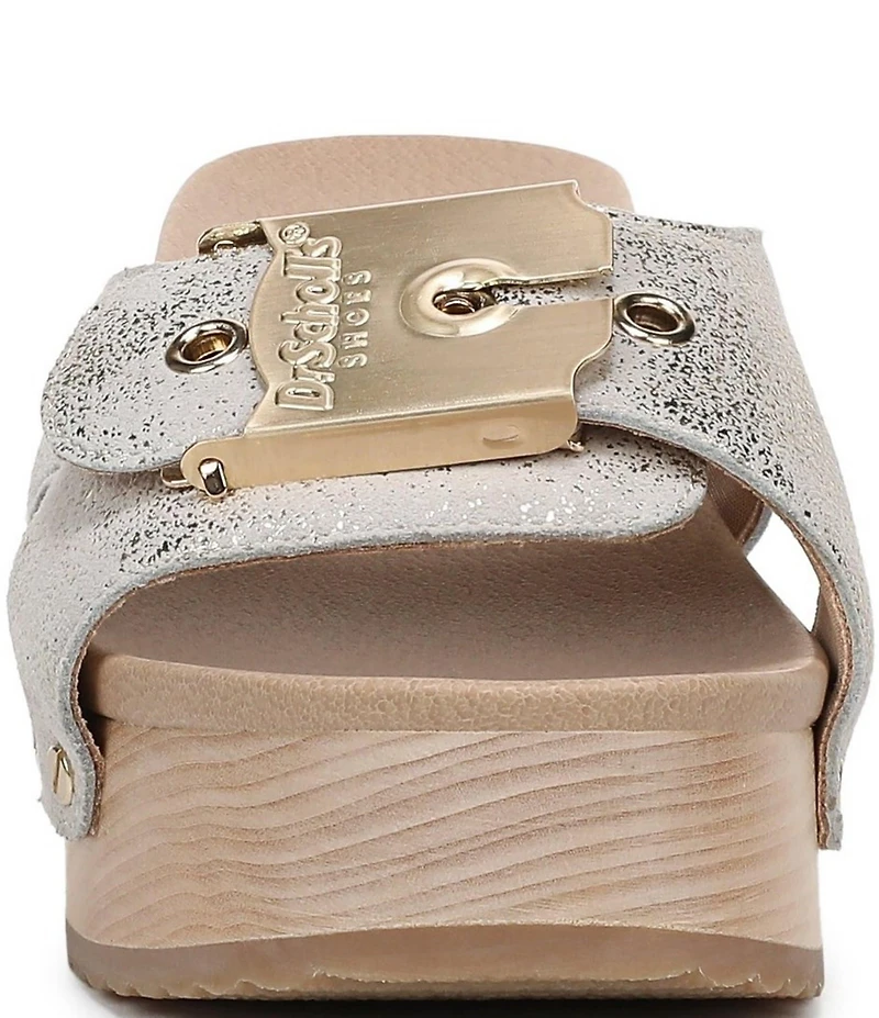 Dr. Scholl's Original Max Too Leather Platform Clog Slide Sandals