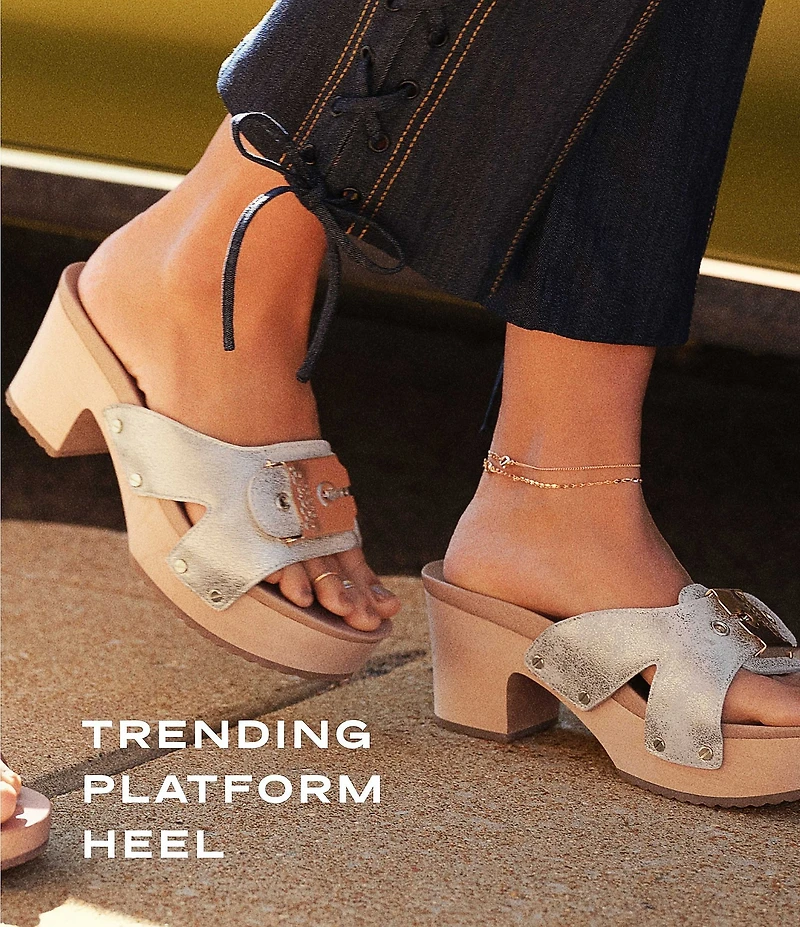 Dr. Scholl's Original Max Too Leather Platform Clog Slide Sandals
