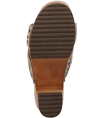 Dr. Scholl's Original Max Too Leopard Print Leather Platform Slide Sandals