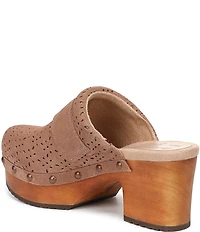 Dr. Scholl's Original Ranch Perforated Suede Buckle Strap Platform Clogs