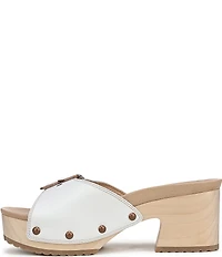 Dr. Scholl's Original Rodeo Leather Platform Slide Sandals