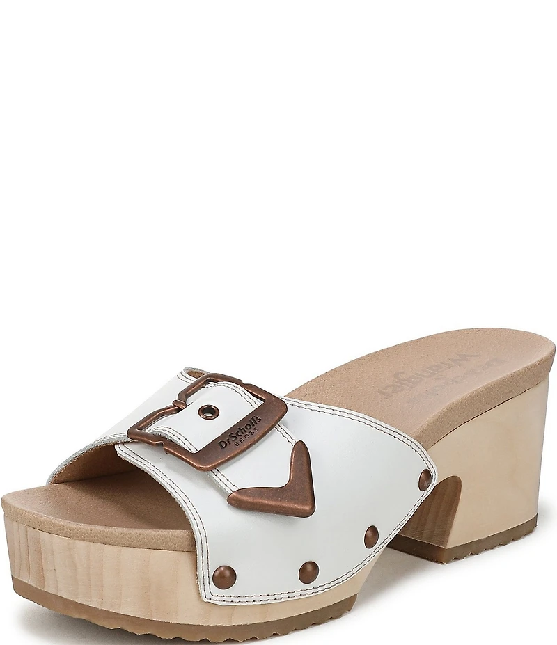 Dr. Scholl's Original Rodeo Leather Platform Slide Sandals