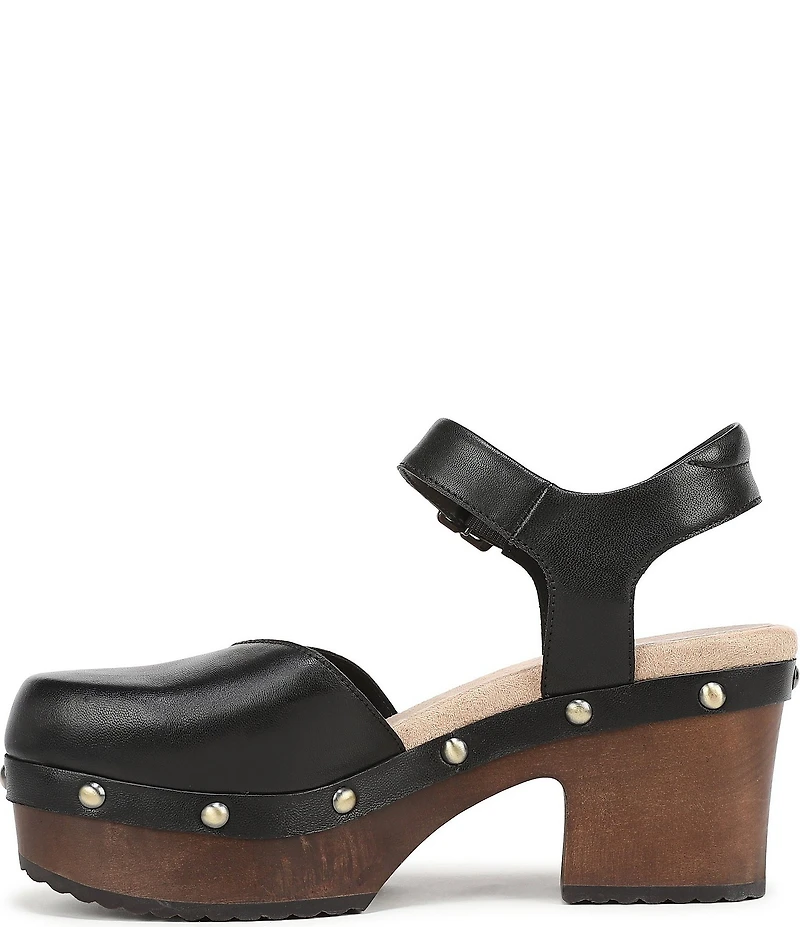 Dr. Scholl's Original Spark Leather Studded Platform Mary Jane Clogs