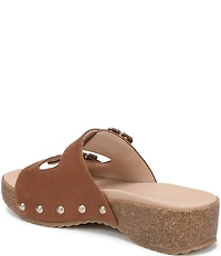 Dr. Scholl's Original Win Flex Leather Buckle Hardware Slide Sandals