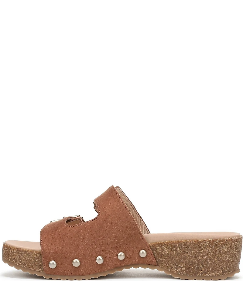 Dr. Scholl's Original Win Flex Leather Buckle Hardware Slide Sandals