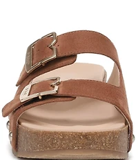 Dr. Scholl's Original Win Flex Leather Buckle Hardware Slide Sandals