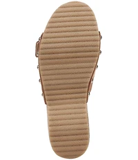 Dr. Scholl's Original Win Flex Leather Buckle Hardware Slide Sandals