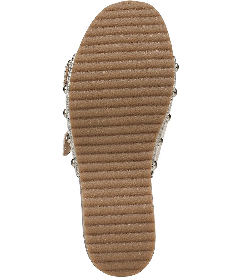 Dr. Scholl's Original Win Flex Leather Buckle Hardware Slide Sandals