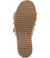 Dr. Scholl's Original Win Flex Leather Buckle Hardware Slide Sandals