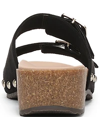 Dr. Scholl's Original Win Flex Leather Buckle Hardware Slide Sandals