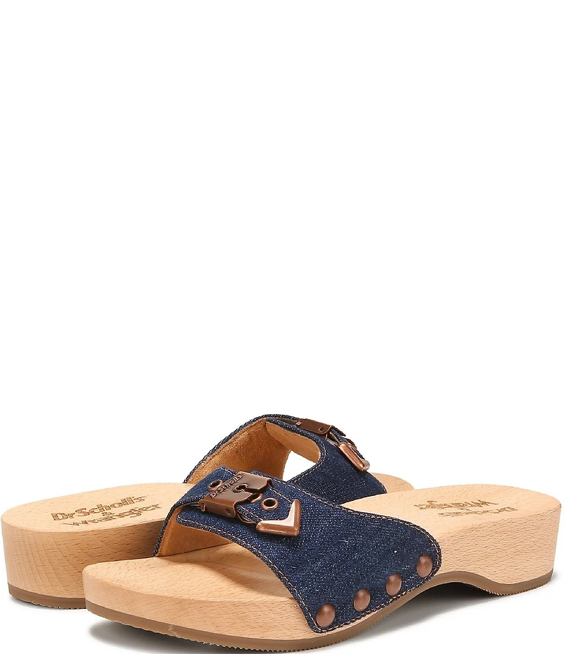 Dr. Scholl's Original Wrangler Denim Slide Sandals