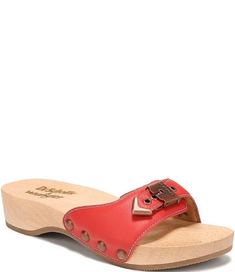 Dr. Scholl's Original Wrangler Leather Slide Sandals