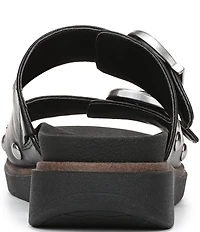 Dr. Scholl's Palmdale Woven Leather Casual Slide Sandals