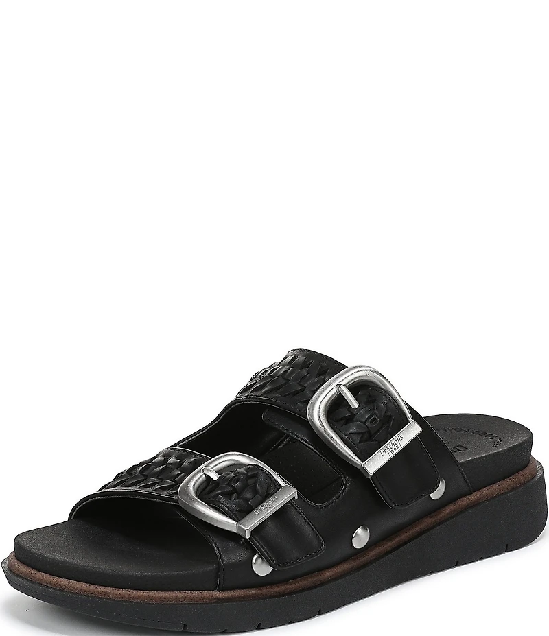 Dr. Scholl's Palmdale Woven Leather Casual Slide Sandals