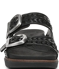 Dr. Scholl's Palmdale Woven Leather Casual Slide Sandals