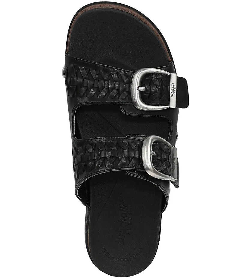 Dr. Scholl's Palmdale Woven Leather Casual Slide Sandals