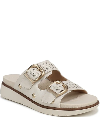 Dr. Scholl's Palmdale Woven Leather Casual Slide Sandals