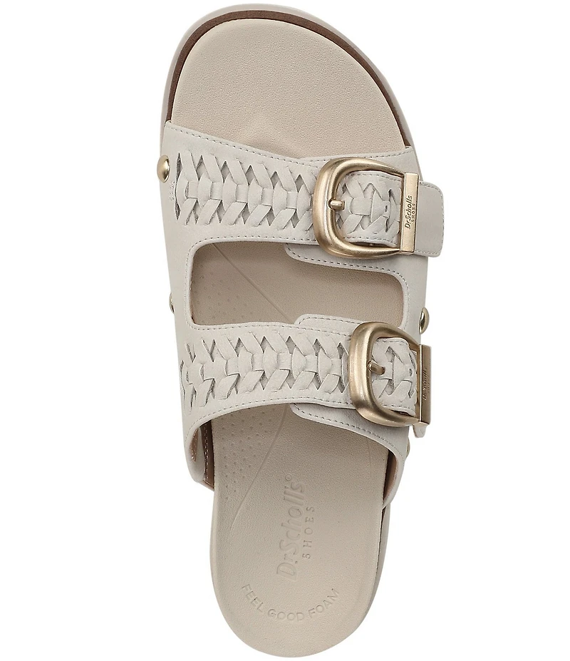 Dr. Scholl's Palmdale Woven Leather Casual Slide Sandals