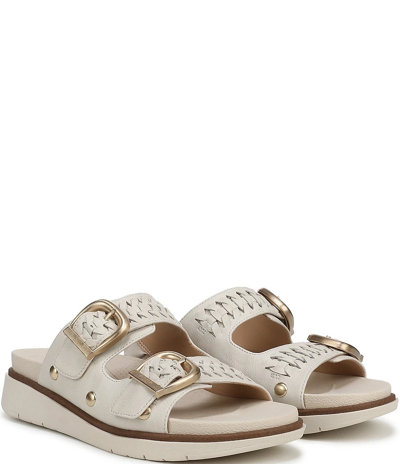 Dr. Scholl's Palmdale Woven Leather Casual Slide Sandals