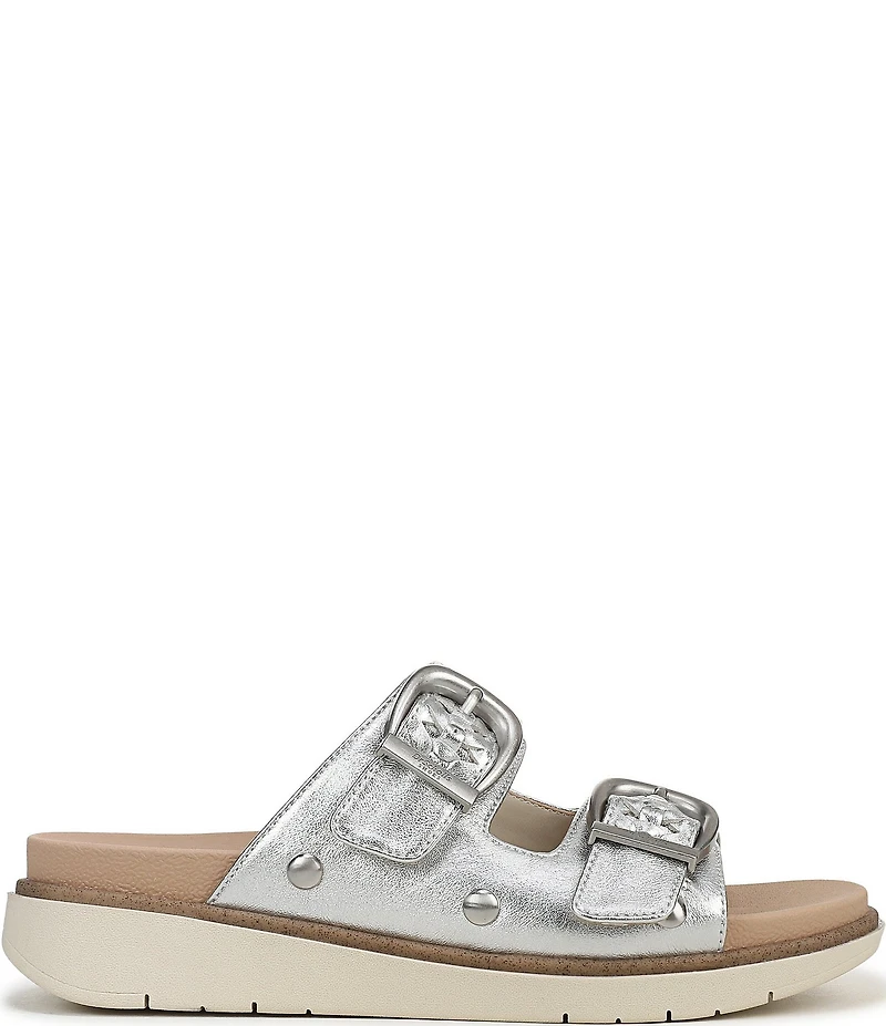 Dr. Scholl's Palmdale Woven Leather Casual Slide Sandals