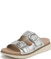 Dr. Scholl's Palmdale Woven Leather Casual Slide Sandals