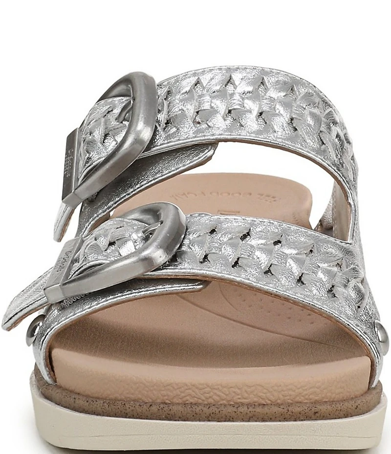 Dr. Scholl's Palmdale Woven Leather Casual Slide Sandals