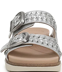 Dr. Scholl's Palmdale Woven Leather Casual Slide Sandals