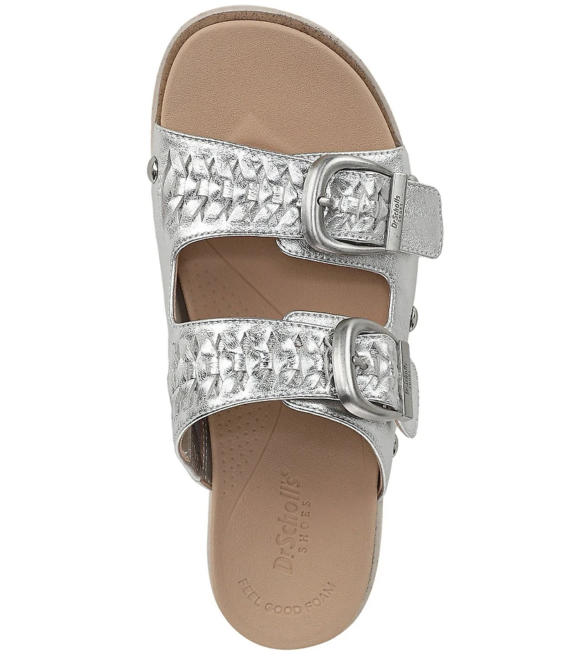 Dr. Scholl's Palmdale Woven Leather Casual Slide Sandals