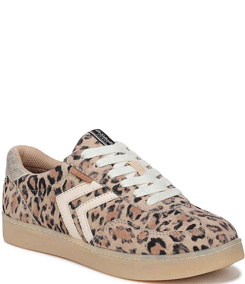Dr. Scholl's Rebel Sport Leopard Suede Gum Sole Sneakers