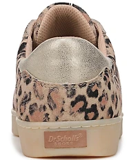 Dr. Scholl's Rebel Sport Leopard Suede Gum Sole Sneakers