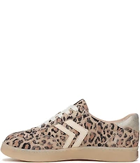 Dr. Scholl's Rebel Sport Leopard Suede Gum Sole Sneakers