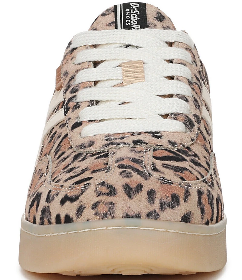 Dr. Scholl's Rebel Sport Leopard Suede Gum Sole Sneakers