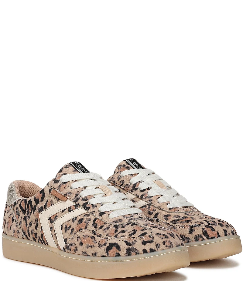 Dr. Scholl's Rebel Sport Leopard Suede Gum Sole Sneakers