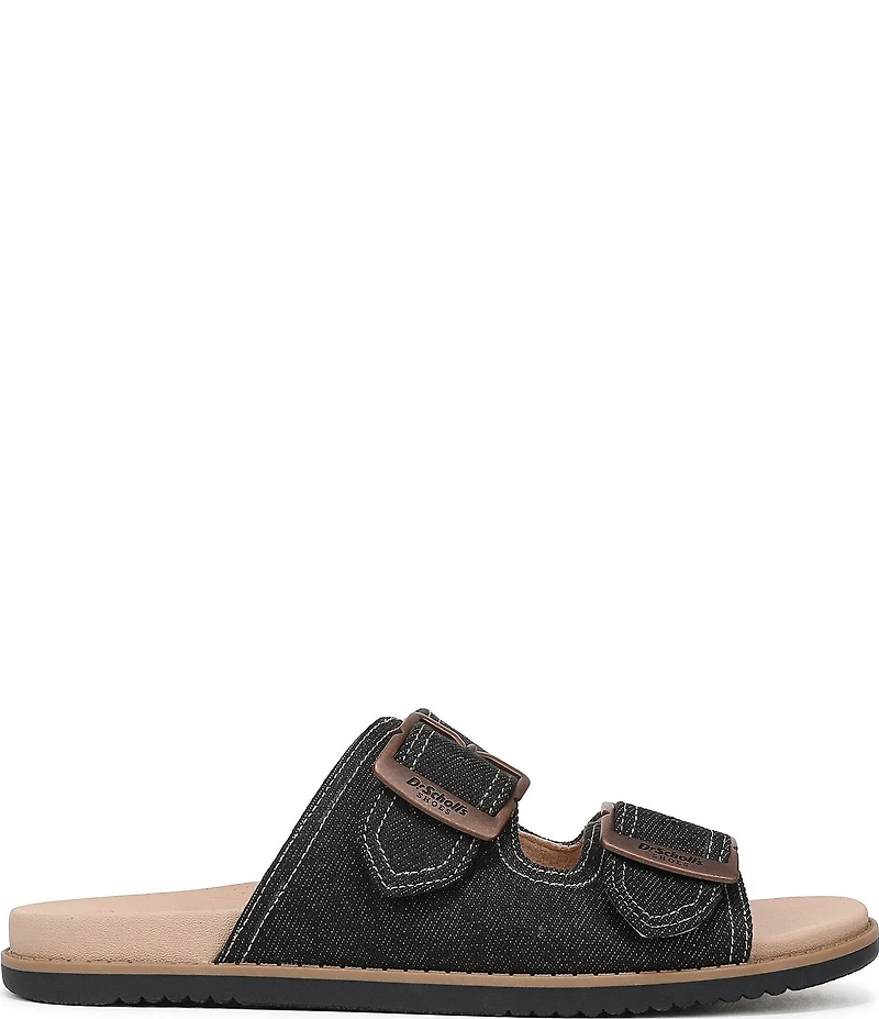 Dr. Scholl's So Wrangler Denim Double Banded Slide Sandals