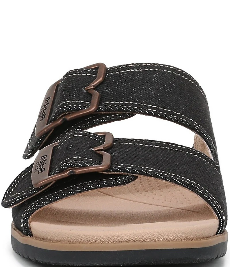 Dr. Scholl's So Wrangler Denim Double Banded Slide Sandals