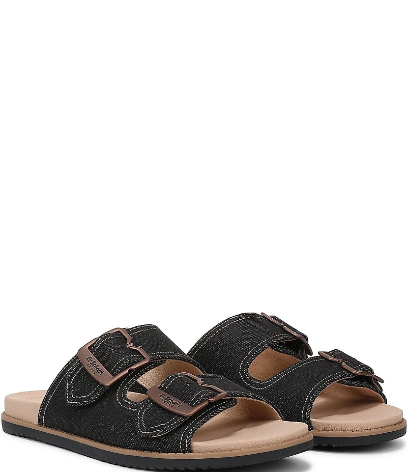 Dr. Scholl's So Wrangler Denim Double Banded Slide Sandals