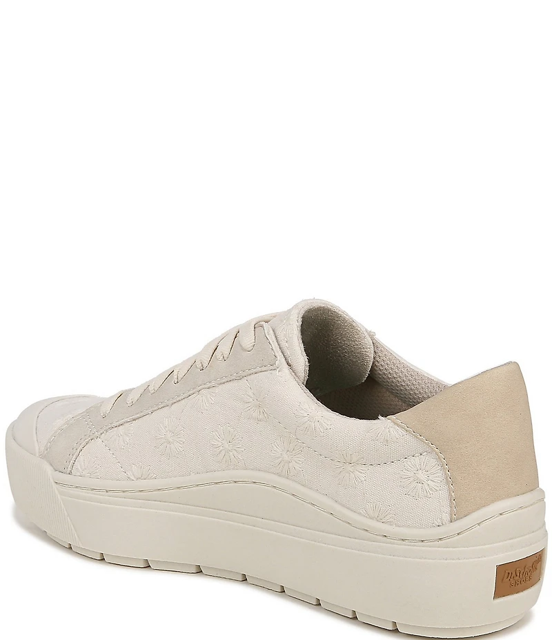 Dr. Scholl's Time Off Embroidered Textured Platform Sneakers