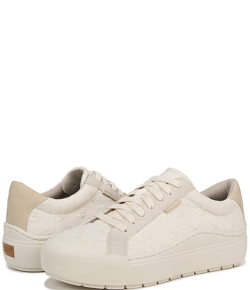 Dr. Scholl's Time Off Embroidered Textured Platform Sneakers