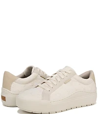 Dr. Scholl's Time Off Embroidered Textured Platform Sneakers