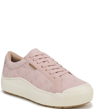 Dr. Scholl's Time Off Embroidered Textured Platform Sneakers