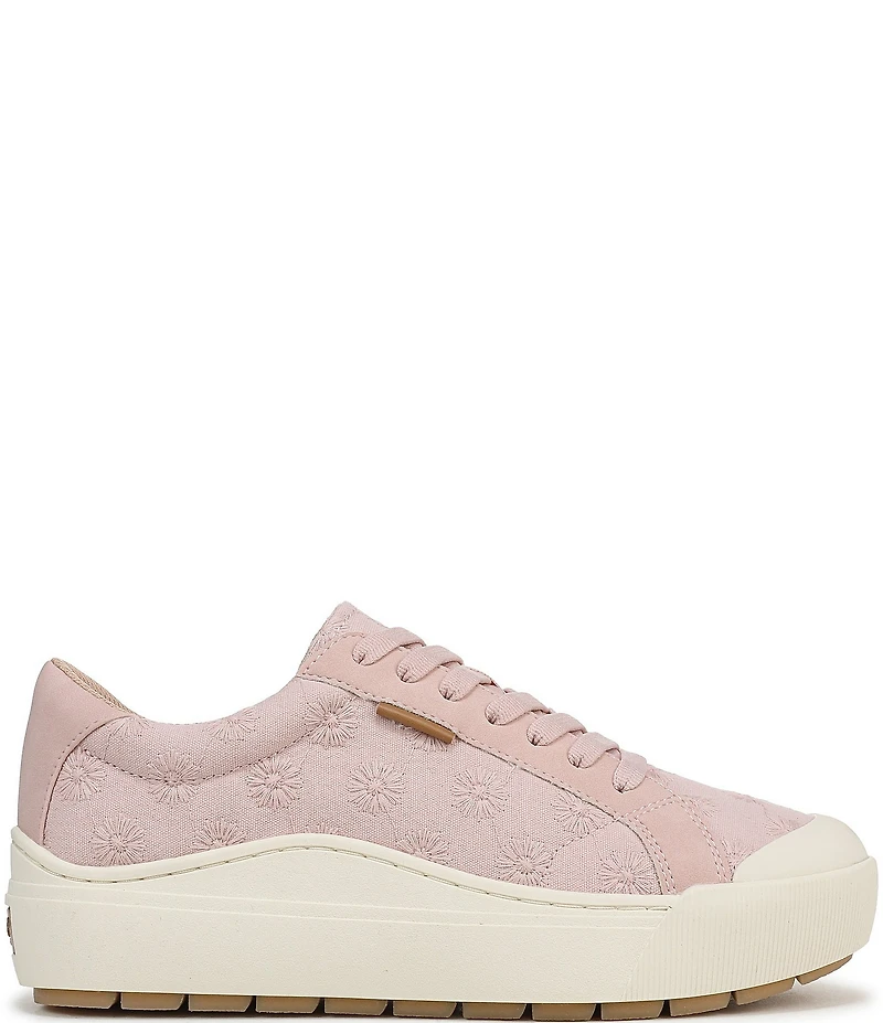 Dr. Scholl's Time Off Embroidered Textured Platform Sneakers