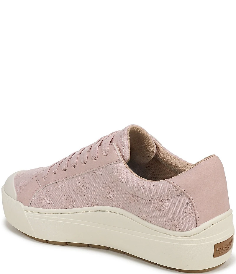 Dr. Scholl's Time Off Embroidered Textured Platform Sneakers