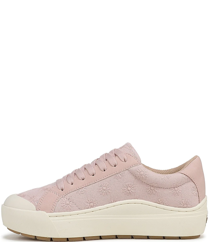 Dr. Scholl's Time Off Embroidered Textured Platform Sneakers