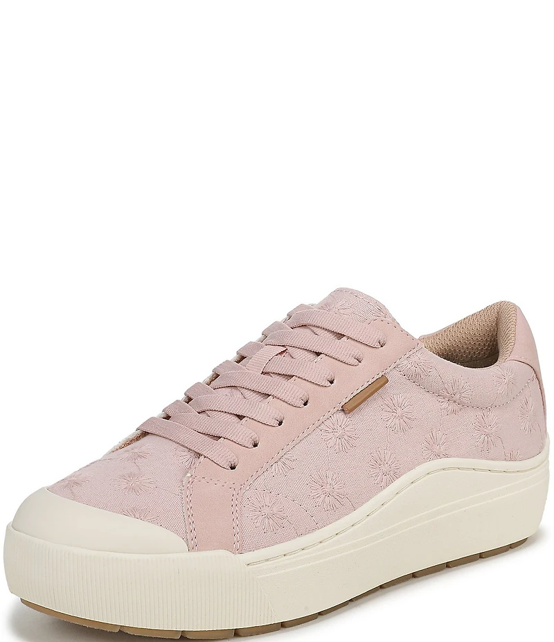 Dr. Scholl's Time Off Embroidered Textured Platform Sneakers