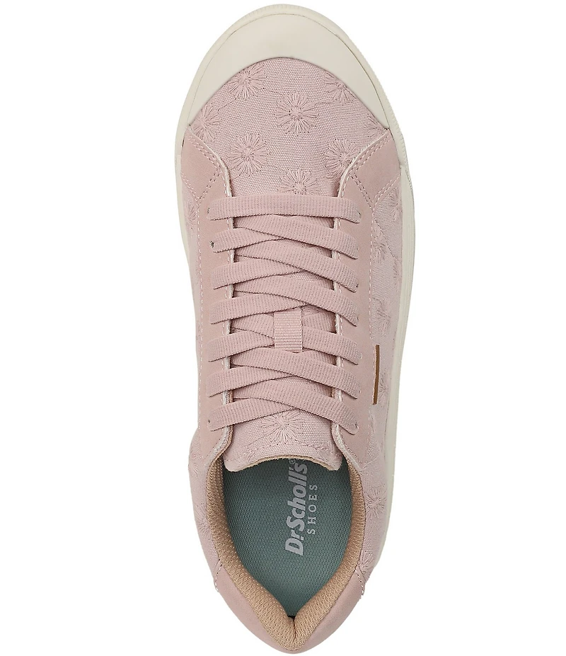 Dr. Scholl's Time Off Embroidered Textured Platform Sneakers