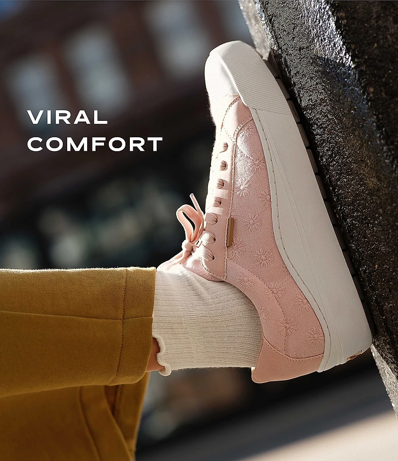 Dr. Scholl's Time Off Embroidered Textured Platform Sneakers