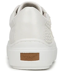 Dr. Scholl's Time Off Pearl Studded Fabric Platform Sneakers