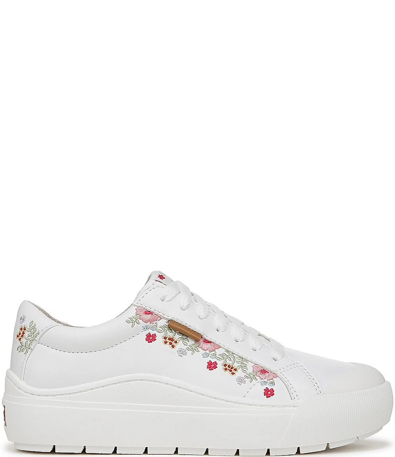 Dr. Scholl's Time Off Floral Embroidered Platform Sneakers